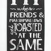 Welcome to the Firepit Outdoor Canvas Art Print - 16x48